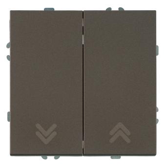 Выключатель 2-кл 10А С/У кнопочный Антрацит Эмили
