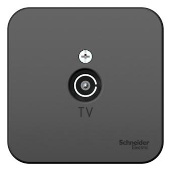Розетка TV антенна О/У изолирующая пластина Антрацит Blanca
