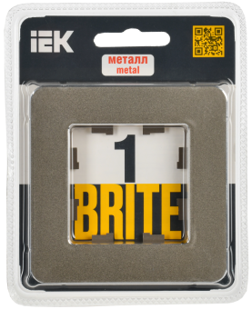 Рамка 1-я Металл Латунь Brite