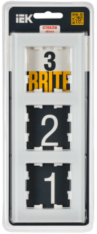 Рамка 3-я Стекло Белый матовый Brite