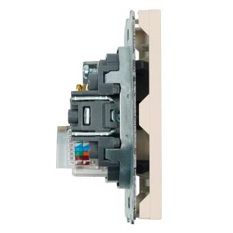 Розетка TV антенна + RJ-45 С/У Кашемир Эмили