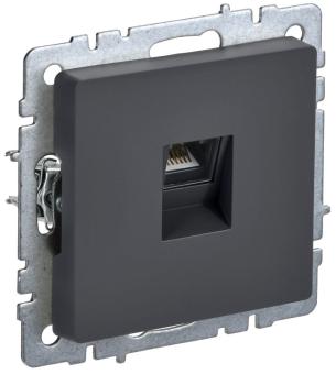 Розетка RJ45 кат.5Е С/У Графит Brite