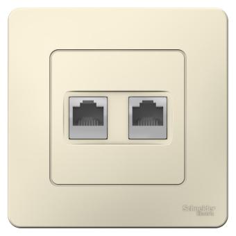 Розетка RJ45 кат.5Е С/У Молочный Blanca