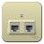 Розетка RJ45 кат.5E+RJ11 О/У изолирующая пластина Бежевый Blanca
