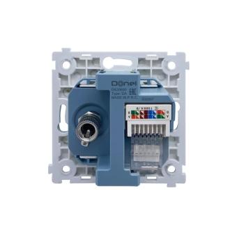 Розетка RJ45+SAT DA Donel