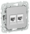 Розетка RJ45+RJ11 кат.5Е UTP С/У Алюминий FLITE