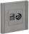 Розетка TV антенна + RJ45 кат.5E С/У Сталь Forte&Piano