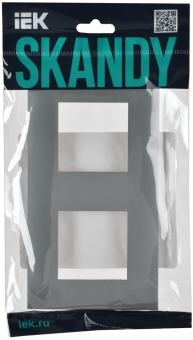 Рамка 2-я Серый Skandy