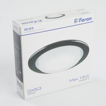 Светильник встраиваемый  DL53 потолочный GX53 черный хром Feron