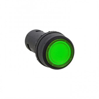 Кнопка SW2C-10D с подсветкой зеленая  EKF