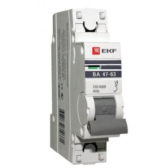 Автоматический выключатель 1P 13А (D) 4,5kA ВА 47-63 EKF PROxima