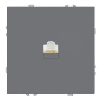 Розетка RJ-45 С/У Платиново-серый Эмили