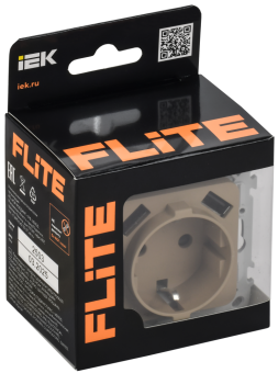 Розетка 1-м 16А С/У З/К со шторками+USB A+А 3,1А Б/К Хаки FLITE