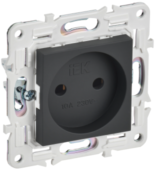 Розетка 1-м 10А С/У Графит Skandy