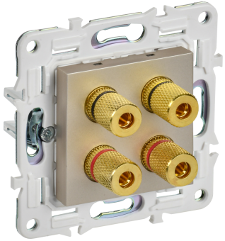 Розетка Аудио 4-м С/У Шампань Skandy