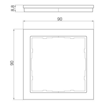 Рамка 1-я Стекло мокко R98 Glass Donel