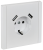 Розетка 1-м 16А С/У З/К со шторками+USB A+А 3,1А винтовое крепление Белый Forte&Piano