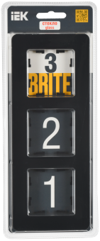 Рамка 3-я Стекло Черный Brite