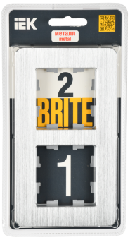 Рамка 2-я Металл Алюминий RE AL Brite