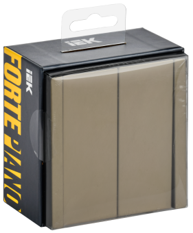 Выключатель 2-кл 10А С/У Металл шамапнь Forte&Piano