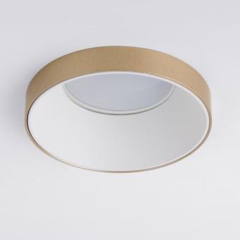Встраиваемый светильник Discus 112 MR16 белый/золото Elektrostandard