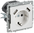 Розетка 1-м 16А С/У З/К со шторками+USB A+A 5В 3,1А Арктический Белый Brite
