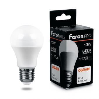 Лампа светодиодная LB-1013 Шар E27 13W 6400K Feron.PRO