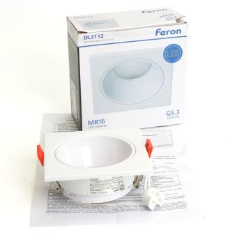 Светильник встраиваемый  DL3112 потолочный MR16 G5.3 белый Feron