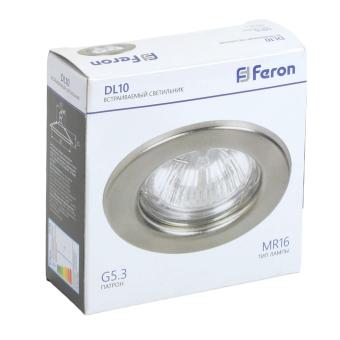 Светильник встраиваемый  DL10/DL3201 MR16 50W G5.3 титан Feron