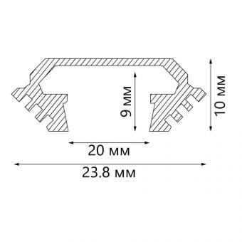 Профиль для светодиодной ленты угловой с фаской 2м CAB272 Feron