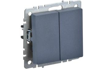 Переключатель 2-кл 10А C/У проходной Маренго Brite