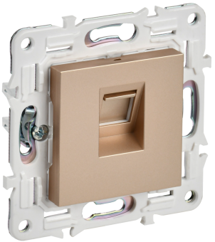 Розетка RJ45 кат.5Е С/У Песочный Skandy