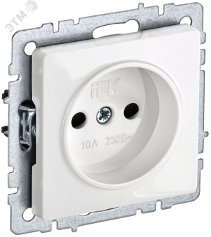 Розетка 1-м 10А С/У Белый Brite