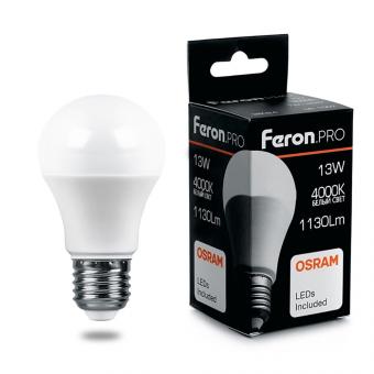 Лампа светодиодная LB-1013 Шар E27 13W 4000K Feron.PRO
