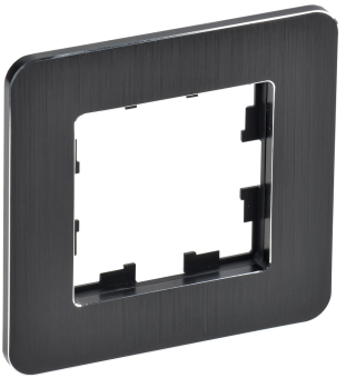 Рамка 1-я Металл Черный RE AL Brite