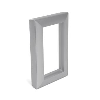 Рамка  2-я без перемычки Серебро Катрин