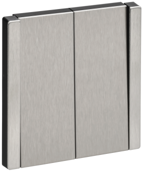 Выключатель 2-кл 10А С/У Металл никель Forte&Piano