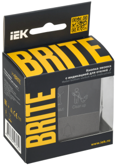 Кнопка звонка для отелей с индикатором Темная Бронза Brite