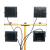 Прожектор сд LL-506 на штативе  4*50W 6400K Feron