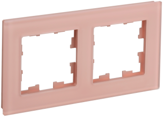 Рамка 2-я Стекло Персиковый матовый Brite