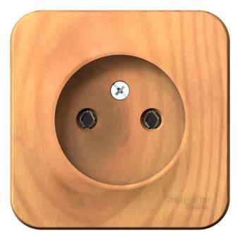 Розетка 1-м 16А О/У изолирующая пластина Ясень Blanca