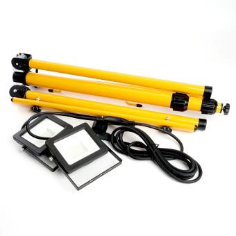 Прожектор светодиодный на штативе 2*30W 6400К черный IP65 LL-502 Feron