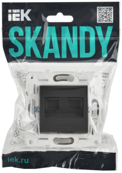 Розетка RJ45+RJ45 кат.5Е С/У Титан Skandy