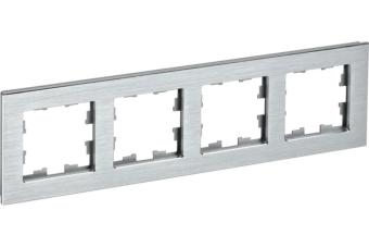 Рамка 4-я Металл Алюминий Brite