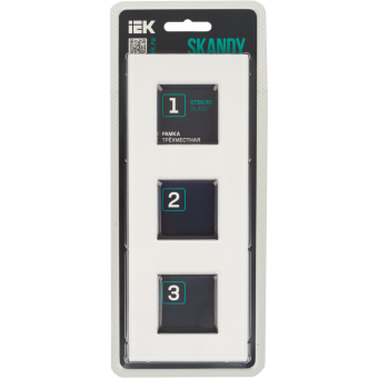 Рамка 3-я Стекло Арктический белый Skandy