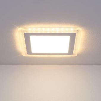 Встраиваемый светильник Compo DLS024 7+3W 4200K белый Elektrostandard