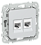 Розетка RJ45+RJ45 кат.6 UTP С/У Жемчуг FLITE