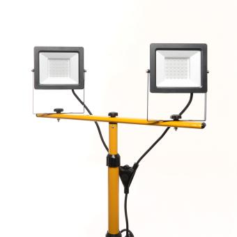 Прожектор светодиодный на штативе 2*50W 6400К черный IP65 LL-503 Feron