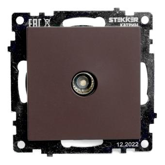 Розетка TV антенна С/У Шоколад Катрин