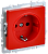 Розетка 1-м 16А С/У З/К со шторками Красный Brite